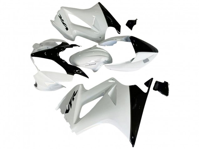 Honda VFR 800 Motorrad Verkleidung 2002-2013 - Perl Weiss Glanzendes Schwarz Aufkleber