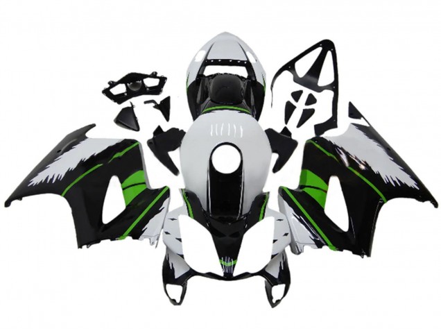 Honda VFR 800 Motorrad Verkleidung 2002-2013 - Weiss Grun Glanzendes Schwarz