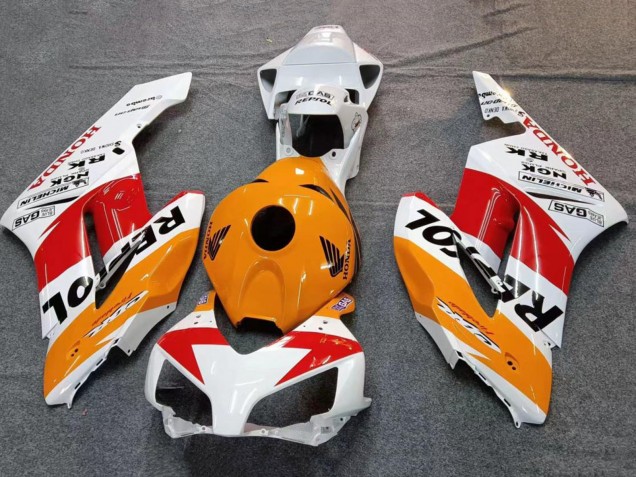 Honda CBR1000RR Motorrad Verkleidung 2004-2005 - Weiss Orange Schwarz Rot Repsol