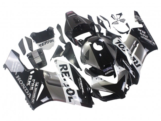 Honda CBR1000RR Motorrad Verkleidung Kit 2004-2005 - Silber Weiss Glanzendes Schwarz Repsol