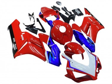 Honda CBR1000RR Motorrad Verkleidung 2004-2005 - Rot Blau Weiss Schwarz Motul
