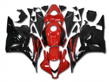 Honda CBR600RR Motorrad Verkleidung Kit 2009-2012 - Rot Glanzendes Schwarz