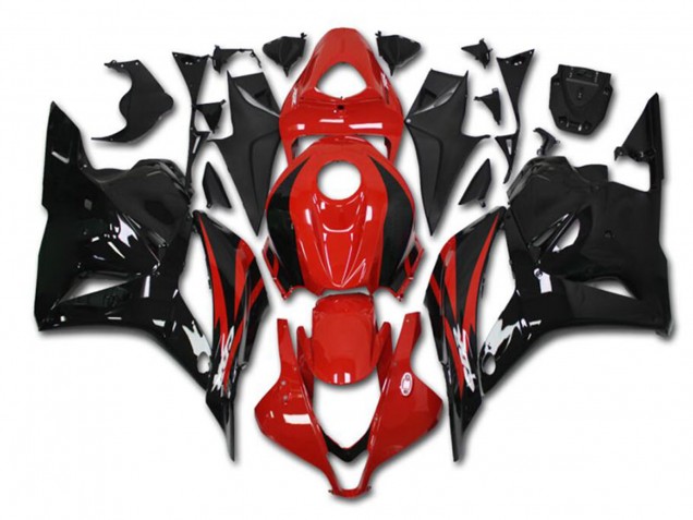 Honda CBR600RR Motorrad Verkleidung Kit 2009-2012 - Rot Glanzendes Schwarz
