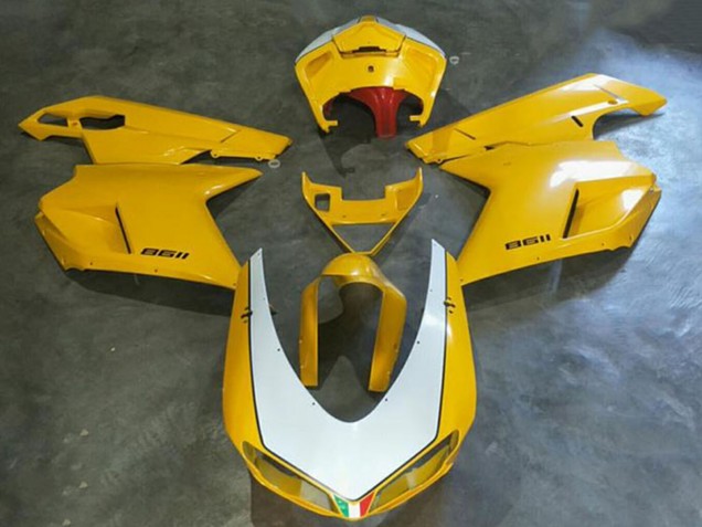 Kawasaki EX250 Motorrad Verkleidung 2008-2012 - Weiss Gelb
