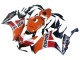Honda CBR1000RR Motorrad Verkleidung 2012-2016 - Orange Weiss Rot Repsol