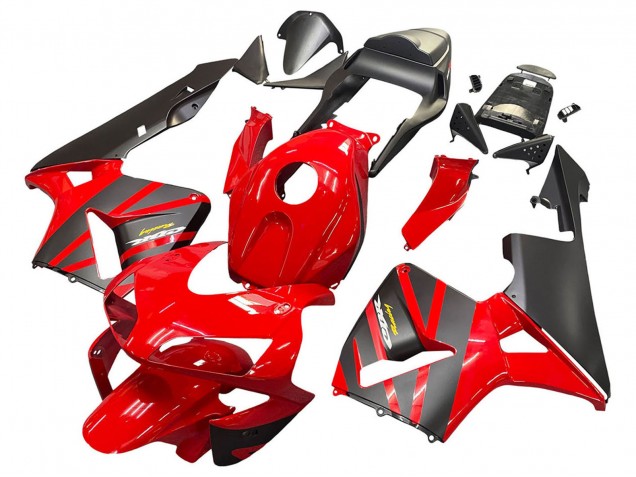 Honda CBR600RR Motorrad Verkleidung 2003-2004 - Rot Matt Schwarz Rennen