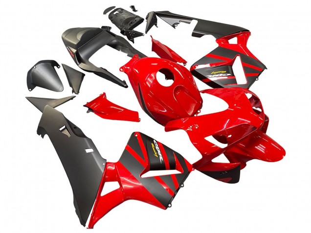 Honda CBR600RR Motorrad Verkleidung 2003-2004 - Rot Matt Schwarz Rennen
