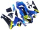 Honda CBR600RR Motorrad Verkleidung 2003-2004 - Blau Neon Gelb Glanzendes Schwarz Hai