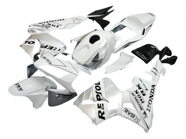 Honda CBR600RR Motorrad Verkleidung 2003-2004 - Weiss Silber Schwarz Repsol