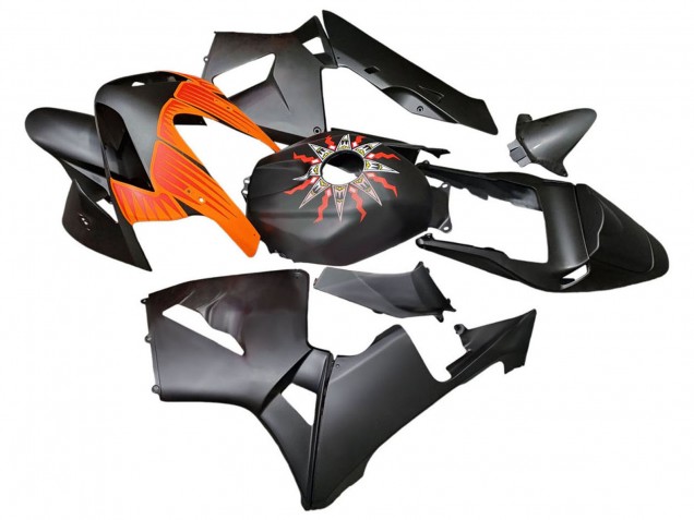Honda CBR600RR Motorrad Verkleidung 2003-2004 - Matt Schwarz Orange
