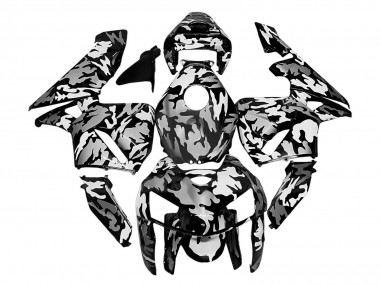 Honda CBR600RR Motorrad Verkleidung 2005-2006 - Schwarz Weiss Grau Camouflage