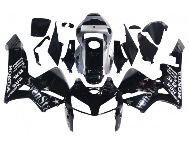 Honda CBR600RR Motorrad Verkleidung 2005-2006 - Schwarz Silber SevenStars
