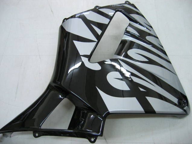 Honda CBR600RR Motorrad Verkleidung 2005-2006 - Glanzendes Schwarz Grau Flamme