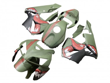 Honda CBR600RR Motorrad Verkleidung 2005-2006 - Grun Rot Hai