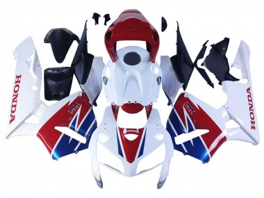 Honda CBR600RR Motorrad Verkleidung 2005-2006 - Weiss Rot Blau HRC