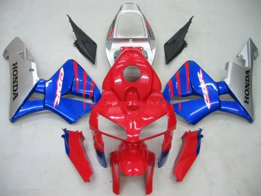 Honda CBR600RR Motorrad Verkleidung 2005-2006 - Rot Blau Silber