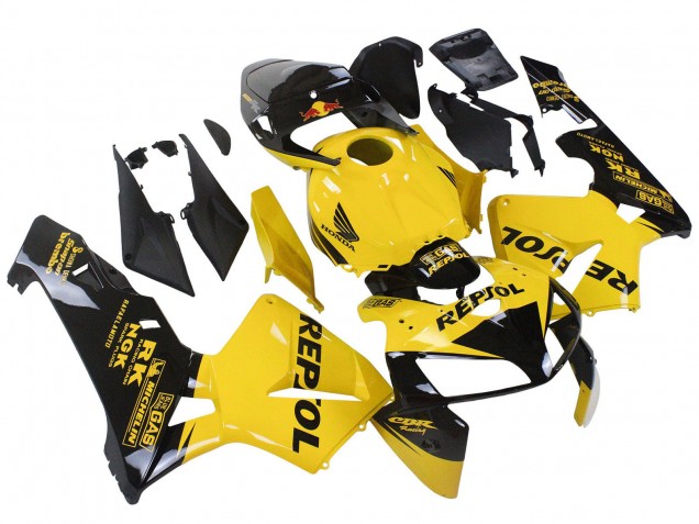Honda CBR600RR Motorrad Verkleidung 2005-2006 - Gelb Schwarz Repsol