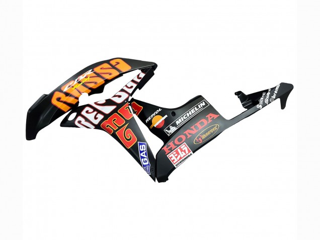 Honda CBR600RR Motorrad Verkleidung 2007-2008 - Matt Schwarz Orange Rot Rossi Repsol 46