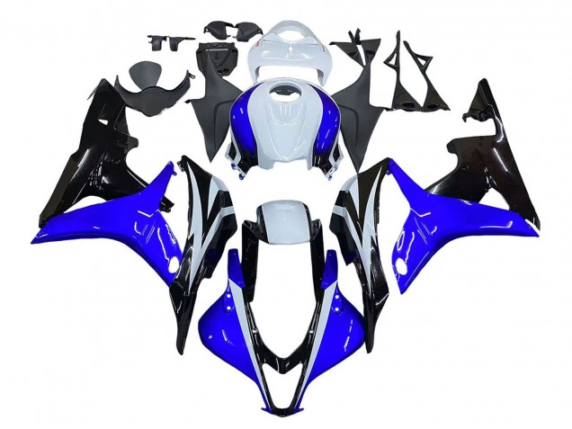 Honda CBR600RR Motorrad Verkleidung 2007-2008 - Weiss Blau Glanzendes Schwarz