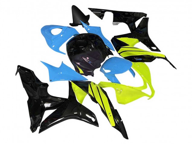 Honda CBR600RR Motorrad Verkleidung 2007-2008 - Blau Gelb Glanzendes Schwarz