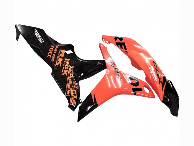 Honda CBR600RR Motorrad Verkleidung 2007-2008 - Orange Glanzendes Schwarz Repsol