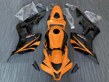 Honda CBR600RR Motorrad Verkleidung 2007-2008 - Orange Glanzendes Schwarz Rennen