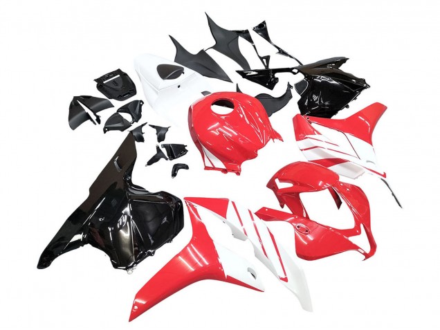 Honda CBR600RR Motorrad Verkleidung Kit 2009-2012 - Weiss Rot Glanzendes Schwarz