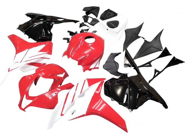 Honda CBR600RR Motorrad Verkleidung Kit 2009-2012 - Weiss Rot Glanzendes Schwarz