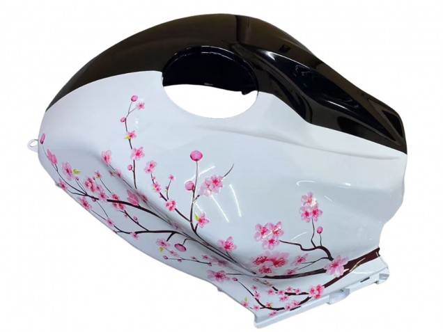 Honda CBR600RR Motorrad Verkleidung 2009-2012 - Weiss Cherry Blossom Glanzendes Schwarz