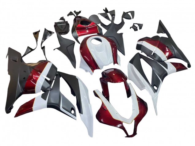 Honda CBR600RR Motorrad Verkleidung 2009-2012 - Weiss Rot Matt Schwarz