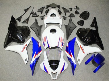 Honda CBR600RR Motorrad Verkleidung 2009-2012 - Weiss Blau Glanzendes Schwarz