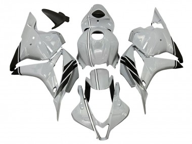 Honda CBR600RR Motorrad Verkleidung 2009-2012 - Glanzendes Grau Schwarz