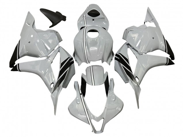 Honda CBR600RR Motorrad Verkleidung 2009-2012 - Glanzendes Grau Schwarz