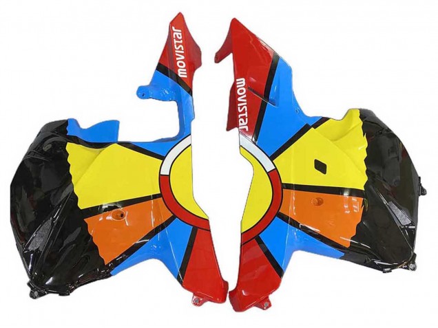 Honda CBR600RR Motorrad Verkleidung 2009-2012 - Schwarz Mehrfarbig MoviStar