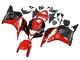 Honda CBR600RR Motorrad Verkleidung 2009-2012 - Rot Glanzendes Schwarz Matt Schwarz Streifen