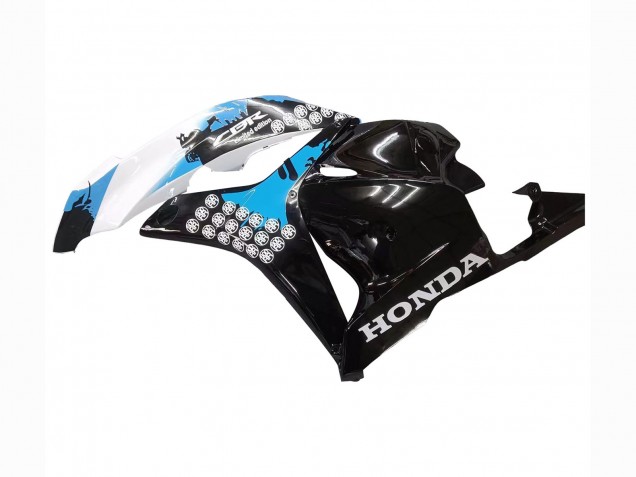 Honda CBR600RR Motorrad Verkleidungen Kit 2009-2012 - Weiss Blau Glanzendes Schwarz