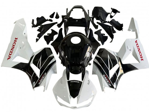Honda CBR600RR Motorrad Verkleidung Kit 2013-2023 - Weiss Glanzendes Schwarz