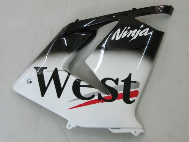 Kawasaki ZX10R Motorrad Verkleidung 2004-2005 - Weiss Schwarz West Ninja