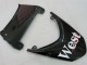 Kawasaki ZX10R Motorrad Verkleidung 2004-2005 - Weiss Schwarz West Ninja