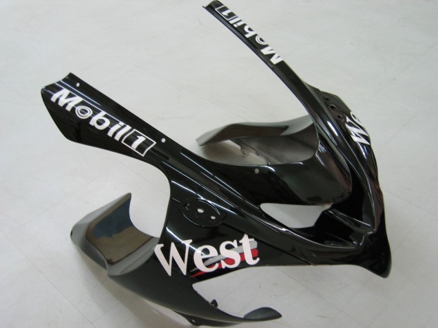 Kawasaki ZX10R Motorrad Verkleidung 2004-2005 - Weiss Schwarz West Ninja