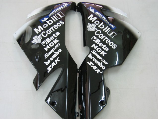 Kawasaki ZX10R Motorrad Verkleidung 2004-2005 - Weiss Schwarz West Ninja