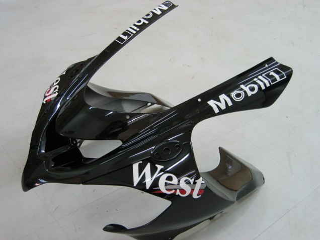 Kawasaki ZX10R Motorrad Verkleidung 2004-2005 - Weiss Schwarz West Ninja