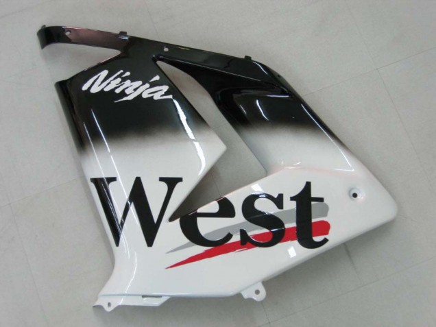 Kawasaki ZX10R Motorrad Verkleidung 2004-2005 - Weiss Schwarz West Ninja
