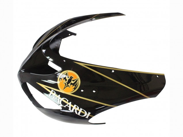 Kawasaki ZX10R Motorrad Verkleidung 2006-2007 - Schwarz Rot Gold BACARDI