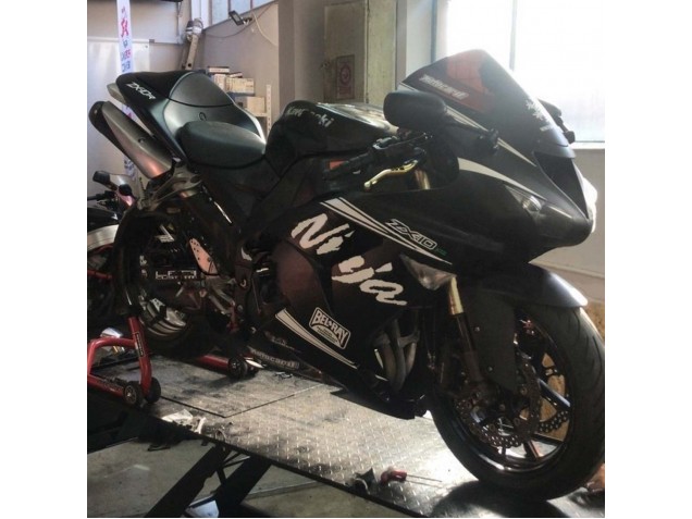 Kawasaki ZX10R Motorrad Verkleidung 2006-2007 - Matt Schwarz