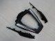 Kawasaki ZX10R Motorrad Verkleidung 2011-2015 - Glanzendes Schwarz Weiss Elf Schnee Aufkleber