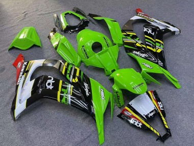 Kawasaki ZX10R Motorrad Verkleidung 2011-2015 - Grun Gelb Weiss Schwarz Rot Pirelli