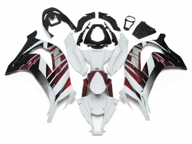 Kawasaki ZX10R Motorrad Verkleidung 2011-2015 - Weiss Rot Silber Schwarz