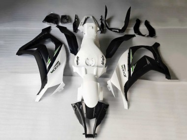 Kawasaki ZX10R Motorrad Verkleidung 2011-2015 - Weiss Matt Schwarz Grun Aufkleber