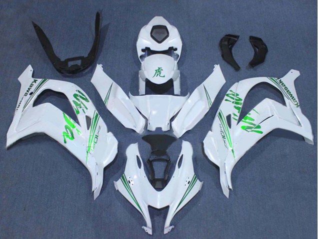 Kawasaki ZX10R Motorrad Verkleidung 2016-2020 - Weiss Grun Ninja
